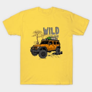 Wild Explorer Jeep - Adventure Orange Jeep Wild Explore for Outdoor enthusiasts T-Shirt